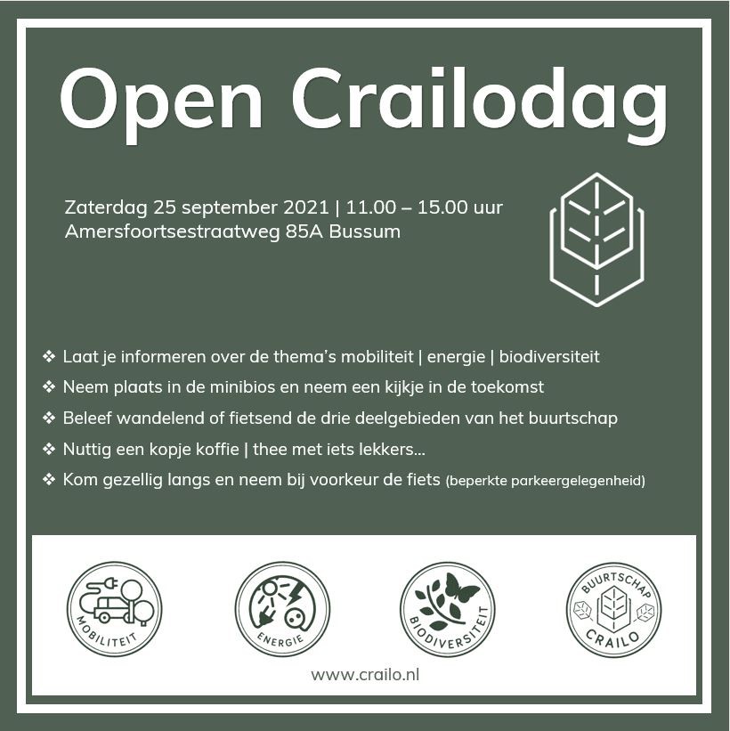 Bericht Open Crailodag | zaterdag 25 september 2021 bekijken